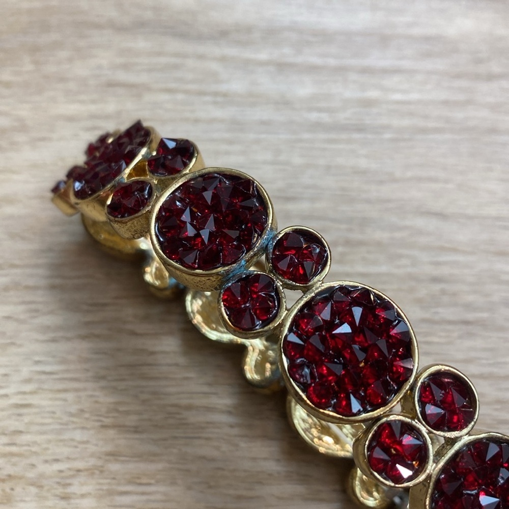 Vintage Napier Red Stone Bracelet‎ - Picture 4 of 7